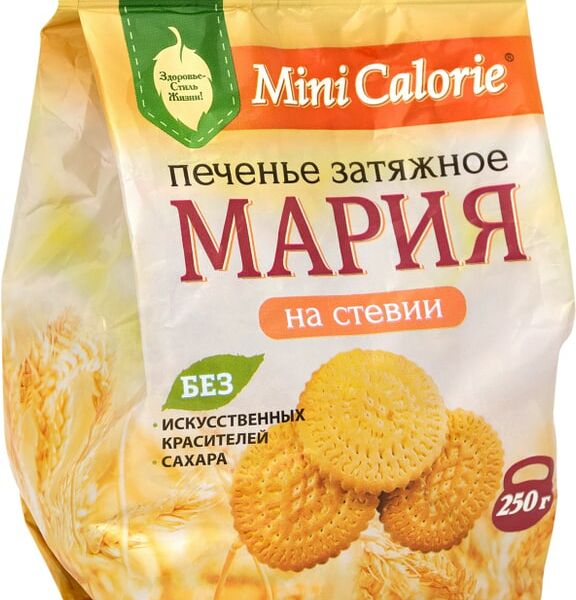 Печенье Mini Calorie Мария на стевии затяжное 250г