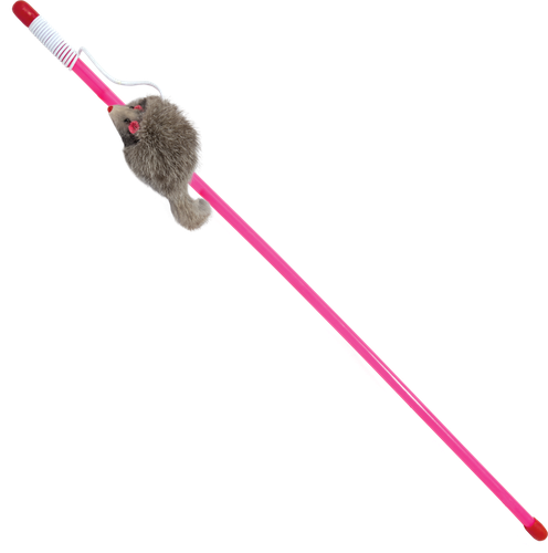 

Игрушка для кошек TRIOL Удочка цветная с мышкой и перьями