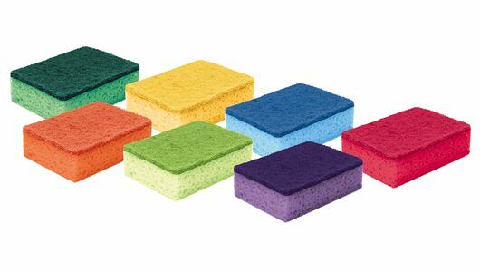 Губки для мытья посуды York Колор Люкс 6+1 шт