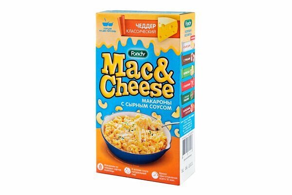 Макаронные изделия с сырным соусом Foody Mac&Cheese Чеддер классический