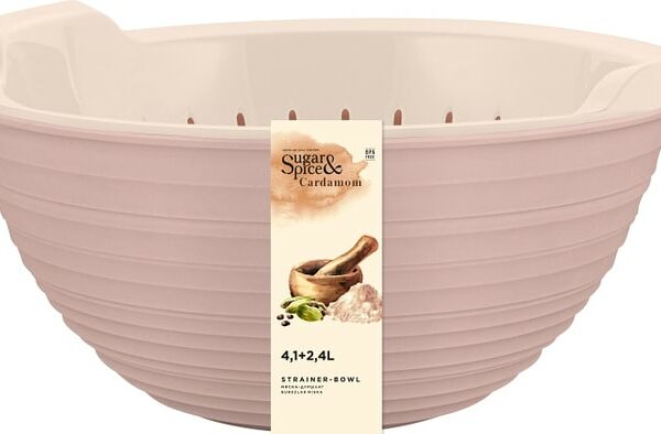 Миска-дуршлаг Sugar&Spice Cardamom латте 4.1 + 2.4л