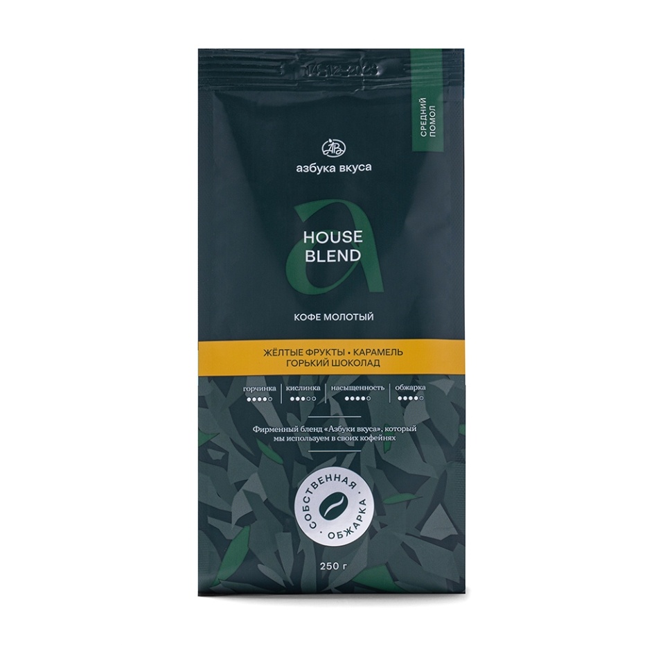 

Кофе молотый Азбука вкуса House Blend 250 г