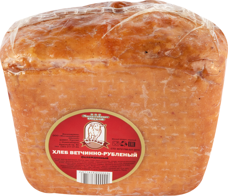 

Хлеб мясной МК ОБСКОЙ ветчинно-рубленный вес