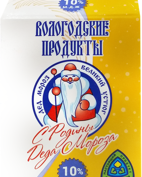 Сливки питьевые Вологодские продукты Устюгмолоко пастеризованные 10%
