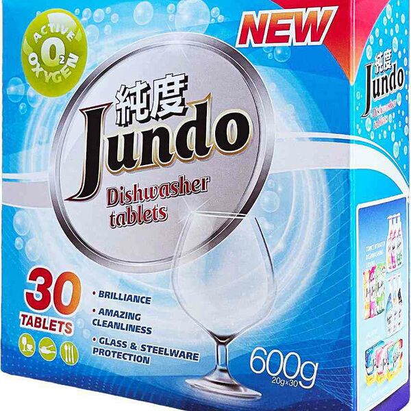 Таблетки для посудомоечных машин Jundo Active Oxygen, 30 шт.