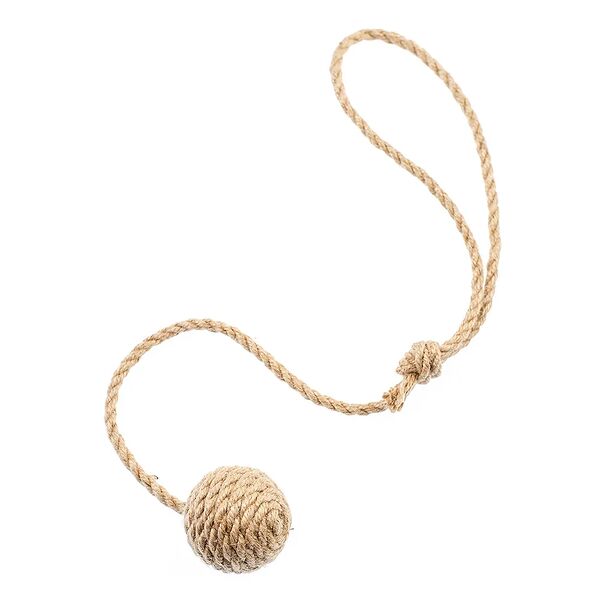 Игрушка для кошек Когтеточка динамическая клубок миниатюрный с ручкой