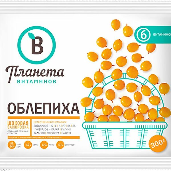 Облепиха Планета Витаминов замороженная 300г