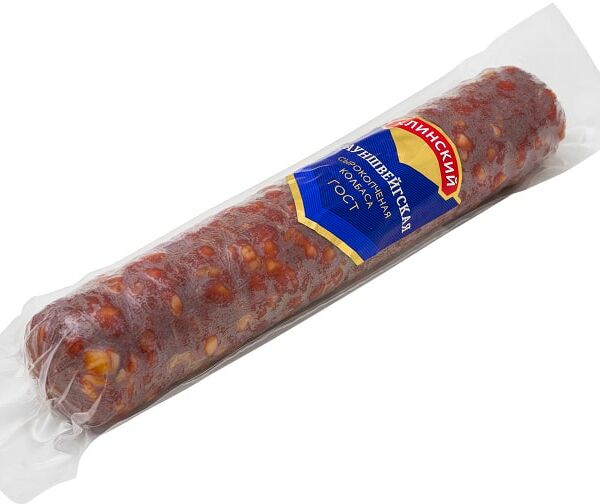 Колбаса Клинский Брауншвейгская сырокопченая 0.3-0.5кг