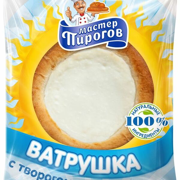 Ватрушка Мастер Пироговъ с творогом 100г