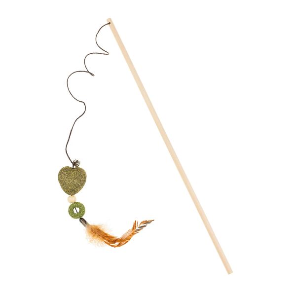 Игрушка для кошек Дразнилка Сердце с перьями 40 см