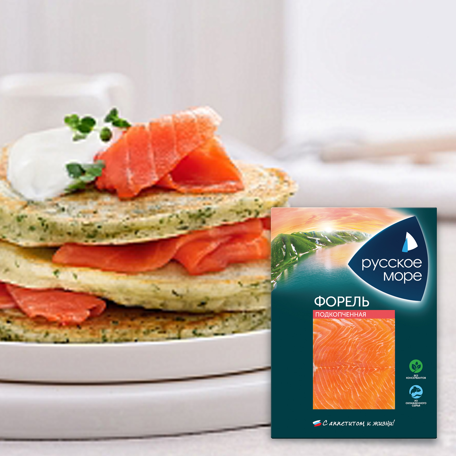 

Форель радужная филе-ломтики слабосоленая Русское море 120 г