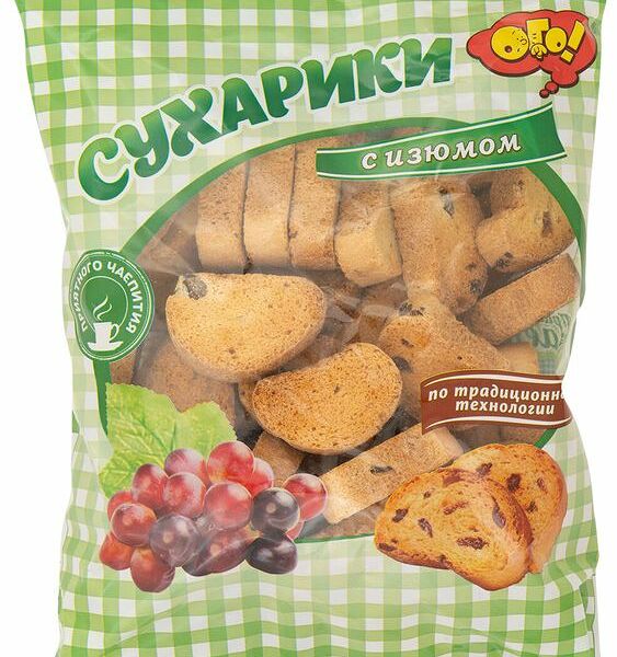 Сухарики Ого! с изюмом