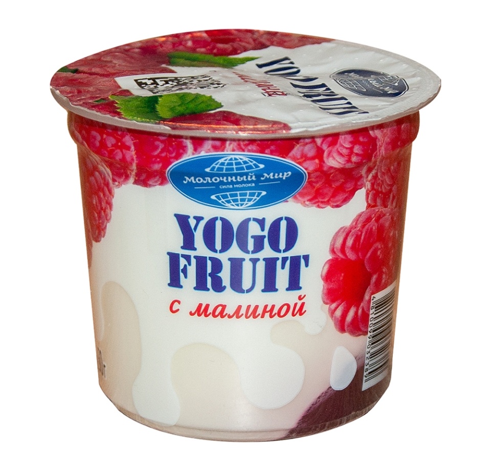 

Йогурт Молочный Мир Yogo fruit Малина двухслойный 2.5% 150 г