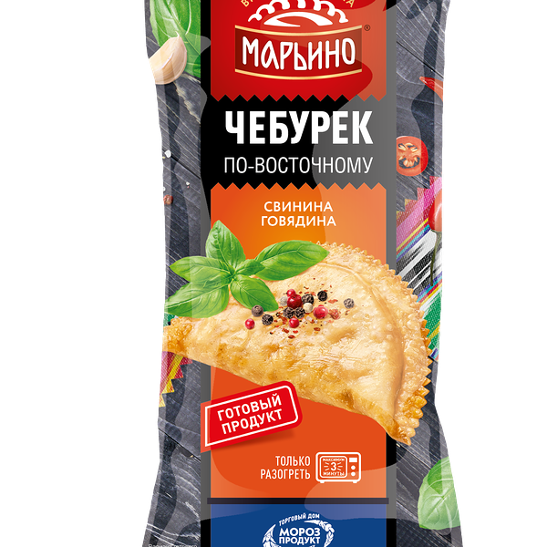 Чебурек жареный По-восточному со свининой и говядиной 130г Марьино