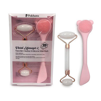 Набор для массажа лица: массажёр для лица, очиститель кожи лица и силиконовая кисточка для масок, Pokhara, Китай