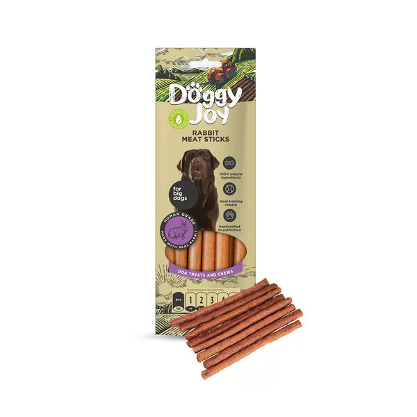 Лакомство для собак DOGGY JOY 50911 для крупных пород Mясные колбаски из кролика 45г