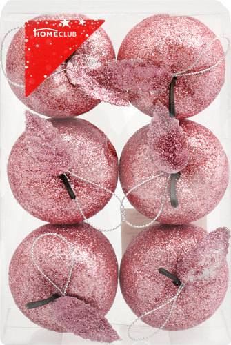 

Набор елочных украшений Homeclub Яблоки 6 см 6 шт цвет в ассортименте