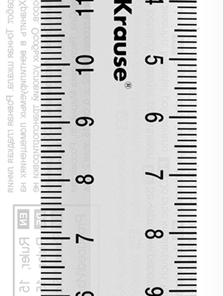 Линейка ERICHKRAUSE Clear 15см, прозрачная
