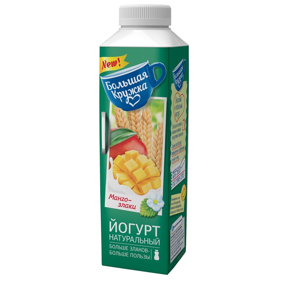 

Йогурт Большая кружка Манго-злаки 1.9% 500 г