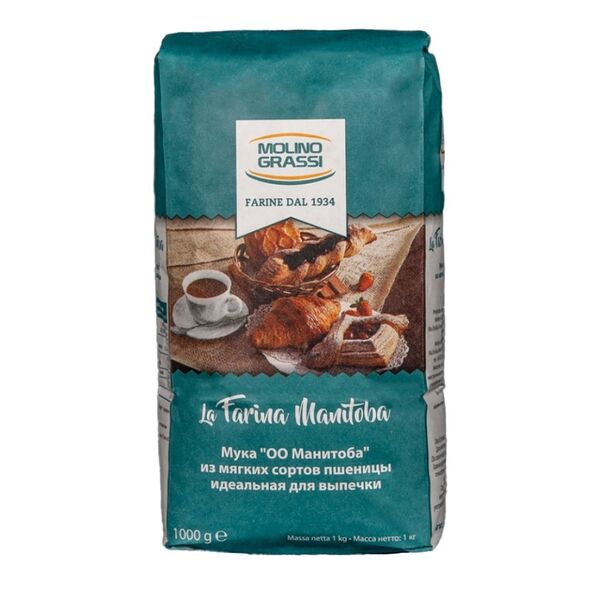 Мука Molino Grassi ОО Манитоба из мягких сортов пшеницы