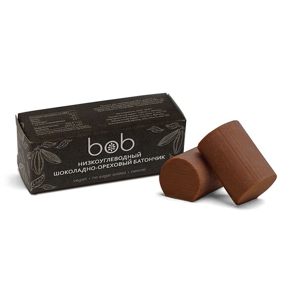 Шоколадно-ореховый батончик низкоуглеводный Bob 50 г