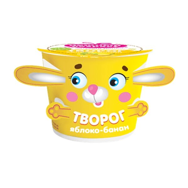 Творог детский Нежный Возраст яблоко и банан 4% с 3х лет 100 г