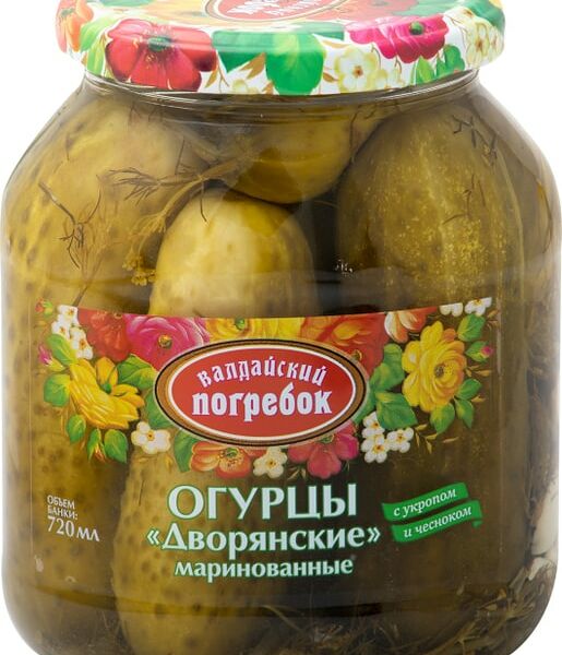 Огурчики Валдайский Погребок Дворянские маринованные 720мл