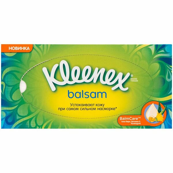 Салфетки Kleenex Balsam 3 слоя, 72шт