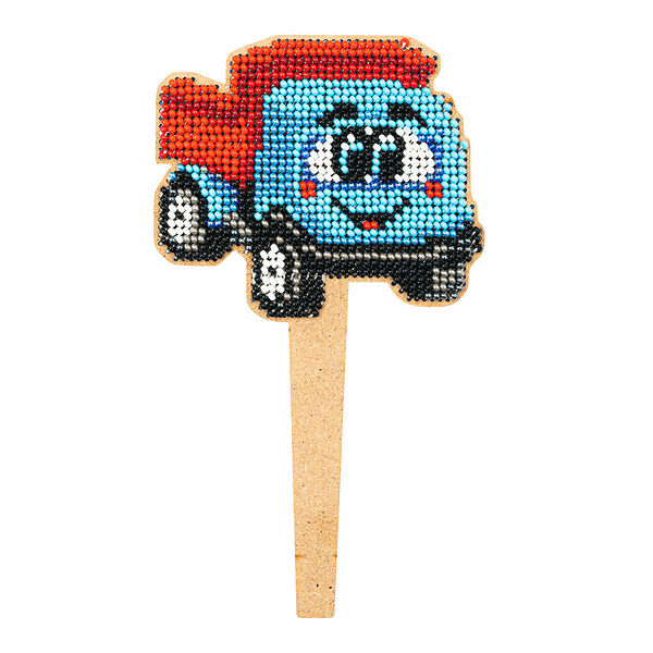 ТБ-102 Набор для вышивания бисером на основе Созвездие. Топпер ' Машинка ' 8,5*15 см