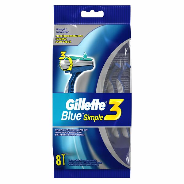 Бритвы одноразовые Gillette Blue Simple 3 8 шт