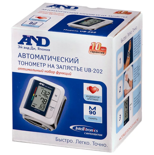 Тонометр A&D UB-202 автоматический на запястье
