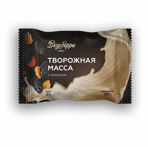 Творожная  масса Вкусберри с изюмом 8%