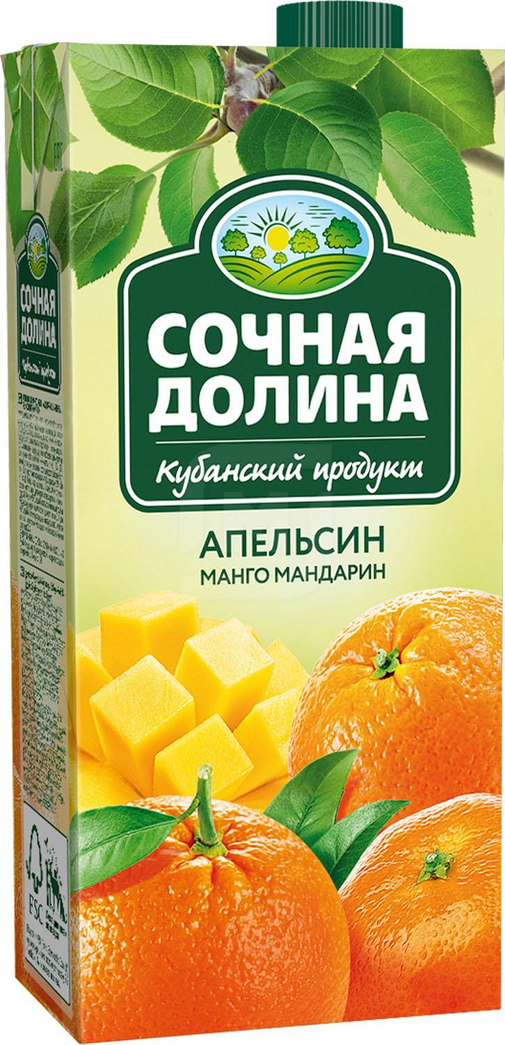 

Напиток сокосодержащий Сочная долина из апельсинов, манго и мандаринов 0.95 л