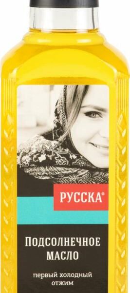 Масло Русска подсолнечное сыродавленное нерафинированное