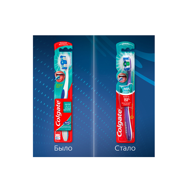 Зубная щетка Colgate 360 Суперчистота всей полости рта, средней жесткости, в ассортименте