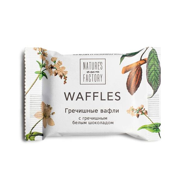 Вафли Nature’s own factory Гречишные с гречишным белым шоколадом, 20г