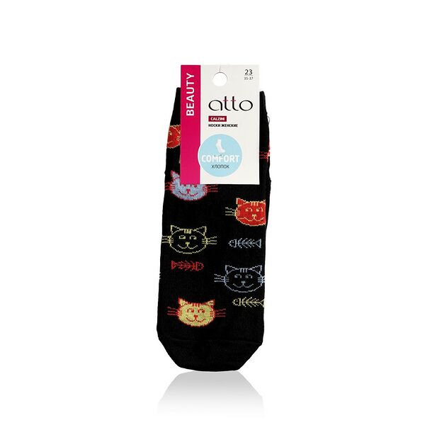 Женские носки Atto трикотажные , черные 