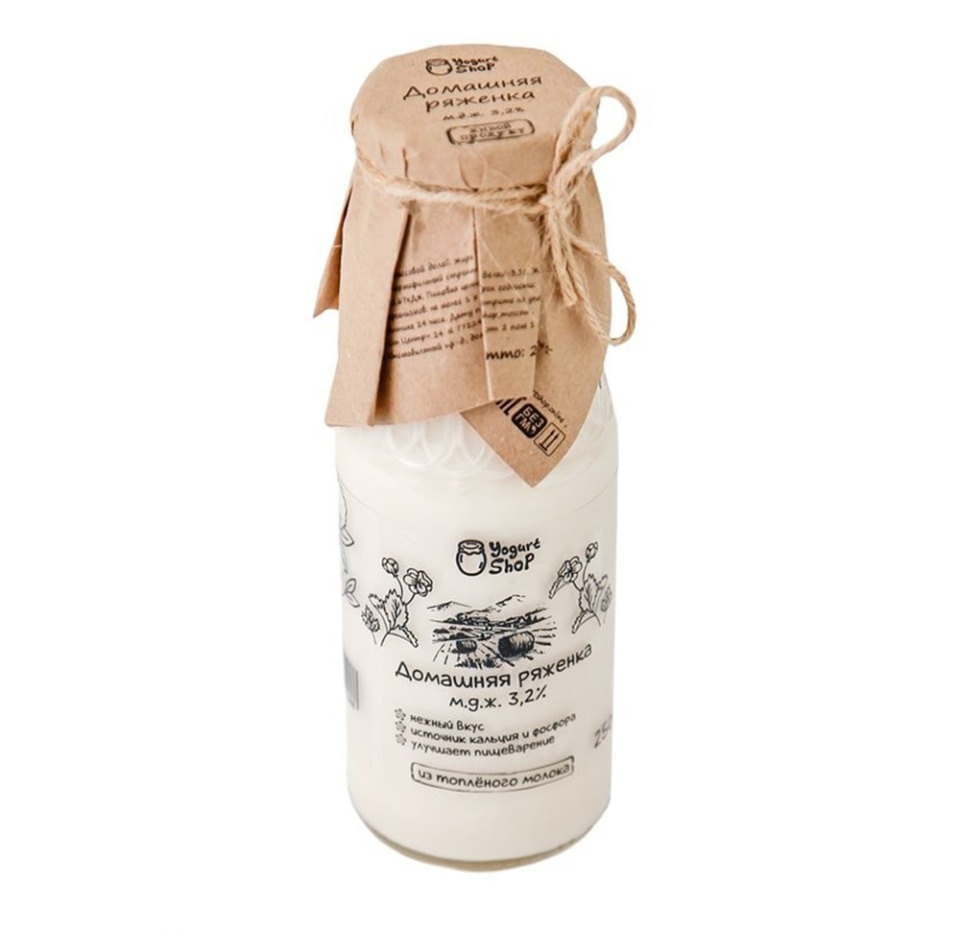 

Ряженка Yogurt Shop Домашняя 3.2% 250 г