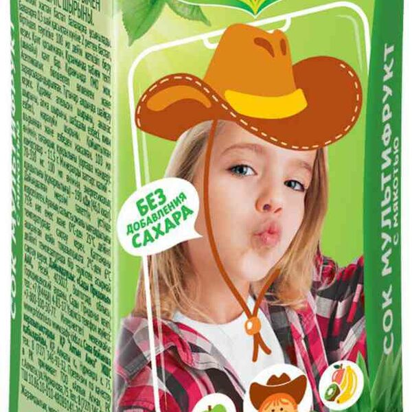 Сок Сады Придонья Мультифрукт с мякотью без сахара 200мл