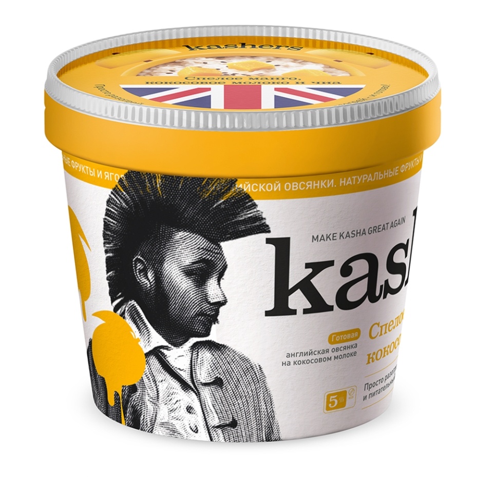 

Каша овсяная Kashers с кокосовым молоком, манго и семенами чиа 220 г Россия
