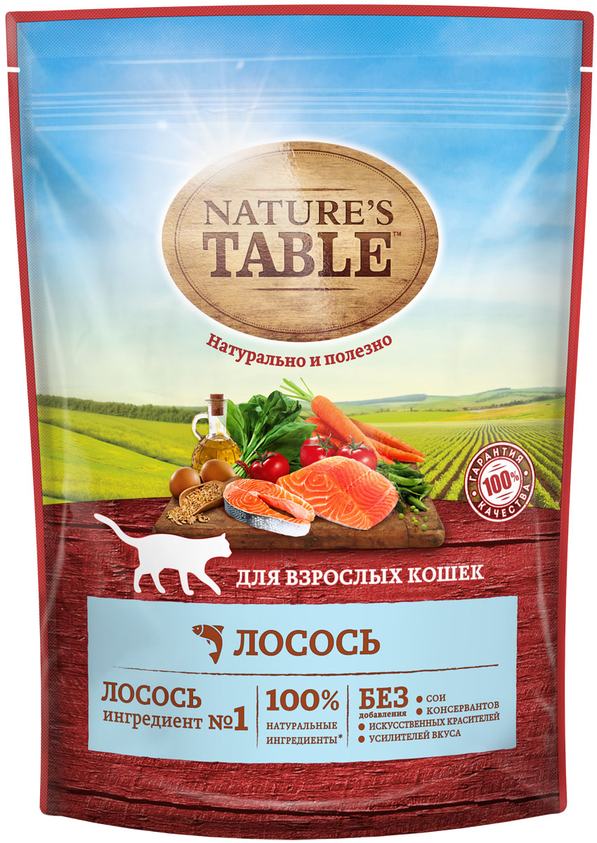

Сухой корм для кошек Nature’s Table™ Лосось 190 г