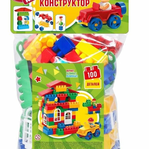 Конструктор АШАН Красная птица, 100 деталей