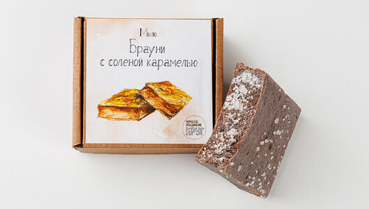 Мыло Брауни с соленой карамелью