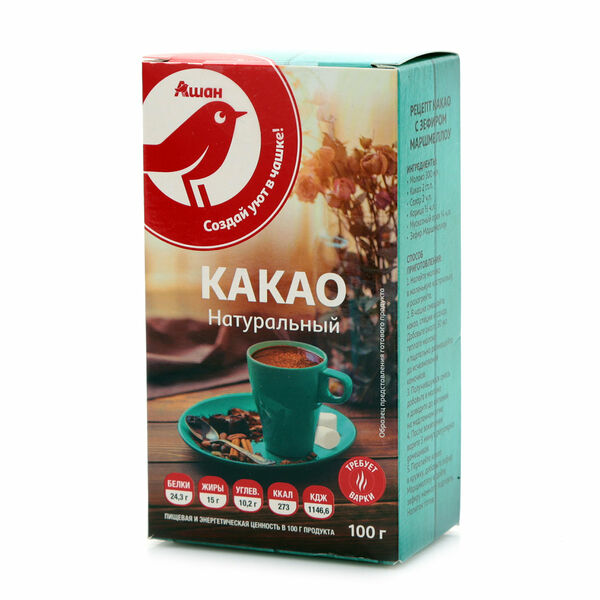 Какао АШАН Красная птица натуральный