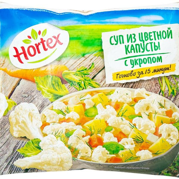 Смесь овощная Hortex Суп из цветной капусты с укропом 400г