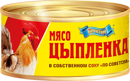 Мясо птицы ТМ ПРОДТОРГ По-советски, в собственном соку, 325г