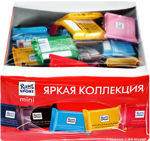 

Шоколад Ritter Sport mini Яркая коллекция 7 вкусов, 1400 г