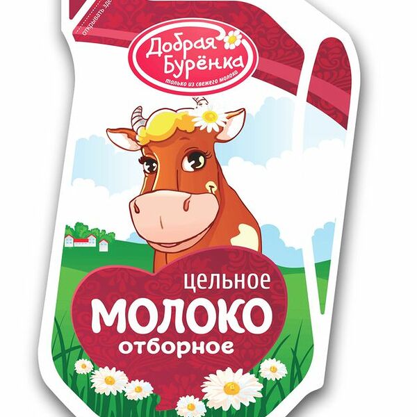 Молоко Добрая Буренка отборное 3.4-5%