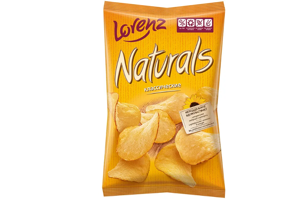 Чипсы картофельные Lorenz Naturals классические с солью