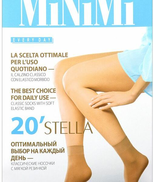 Носки Minimi Stella женские 20 den daino nero 2 пары